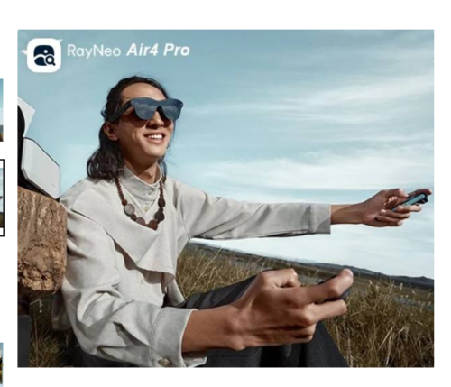 RayNeo Air 4 Pro AR Glasses with audio by B&O