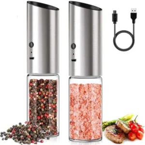USB Rechargeable Electric Salt & Pepper Grinder