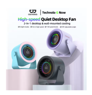 GOOJODOQ 4000mAh Digital Desktop Fan