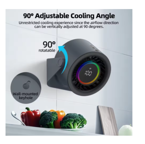 GOOJODOQ 4000mAh Digital Desktop Fan