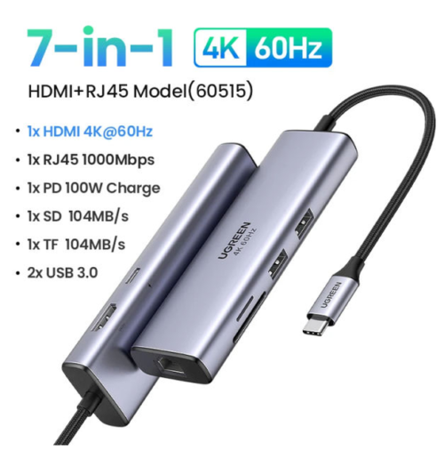 UGREEN USB-C Hub 4K@60Hz Multiport Adapter