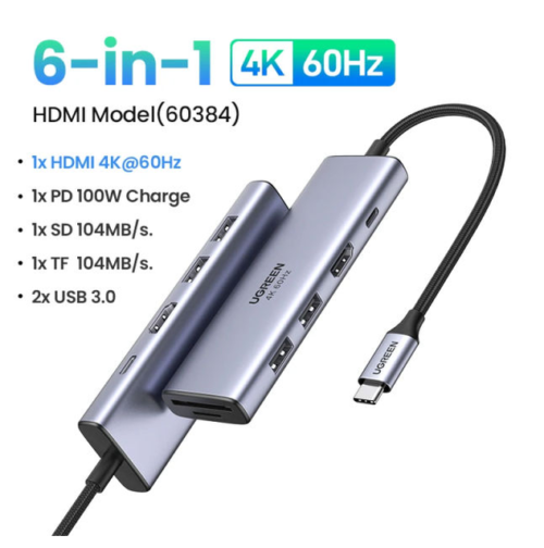UGREEN USB-C Hub 4K@60Hz Multiport Adapter