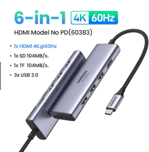 UGREEN USB-C Hub 4K@60Hz Multiport Adapter