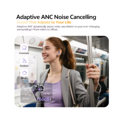 QCY MeloBuds N70 Adaptive ANC Wireless Earbuds