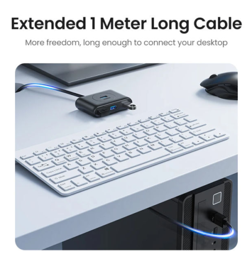 UGREEN 4-Port USB 3.0 Hub 5Gbps with Power Port