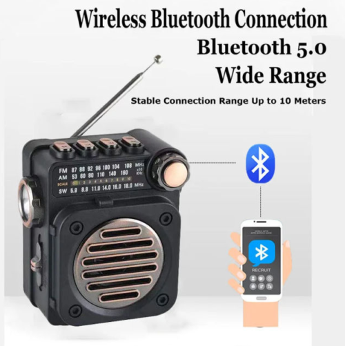 Multi-Function Pocket Radio & Bluetooth Speaker