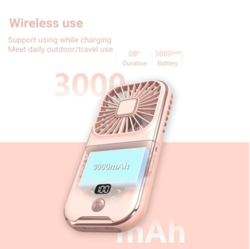 Mini Portable Neck Fan, 180° Foldable 3000mAh