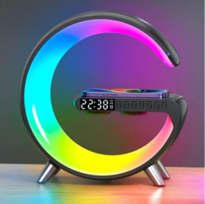 4-in-1 Bluetooth Speaker Alarm Clock with Wireless Charger