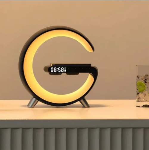 4-in-1 Bluetooth Speaker Alarm Clock with Wireless Charger