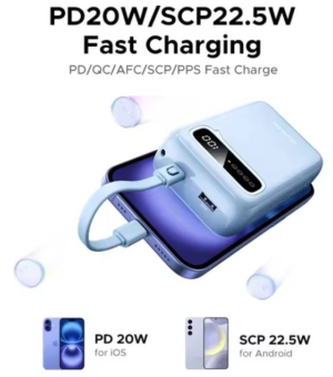 UGREEN 20000mAh Power Bank with Dual USB-C Cable