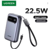 UGREEN 20000mAh Power Bank with Dual USB-C Cable