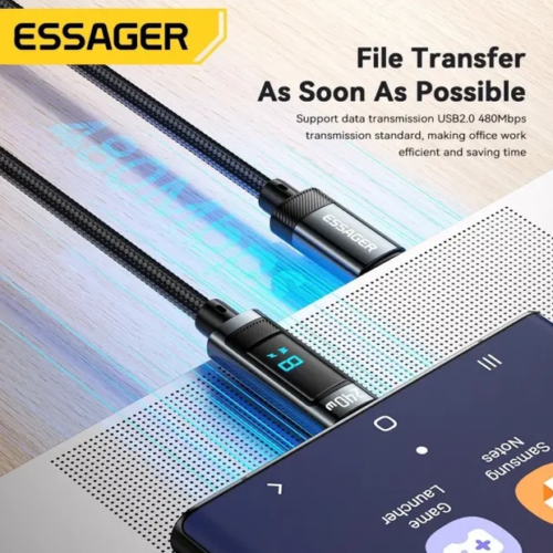 ESSAGER 240W USB-C to USB-C Digital Display Cable