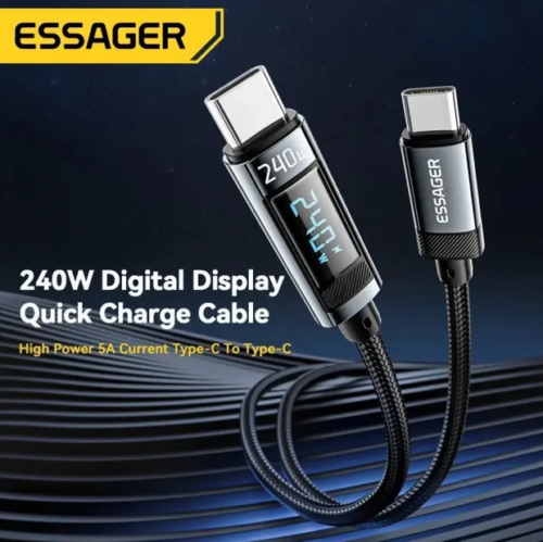 ESSAGER 240W USB-C to USB-C Digital Display Cable