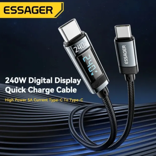 ESSAGER 240W USB-C to USB-C Digital Display Cable