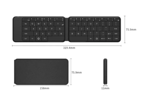 NEW BOW Touch Foldable Ultra Slim Bluetooth Keyboard