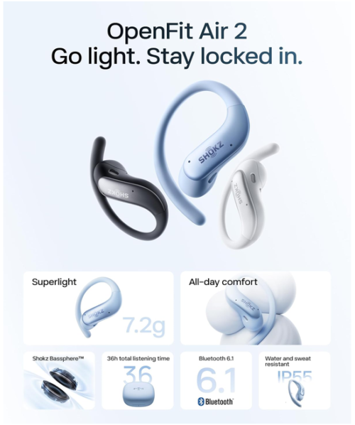 SHOKZ OpenFit Air 2 T250 Earphones