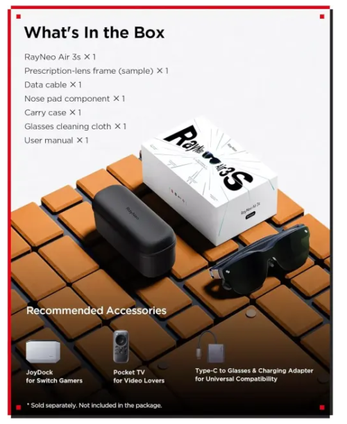 New RayNeo Air 3S Smart AR Glasses