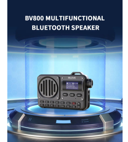 MLOVE BV800 Portable Bluetooth Speaker with FM Radio & LCD