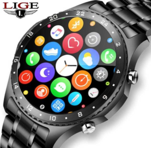 LIGE Full Touch Smart Watch Men Bluetooth Fitness Tracker