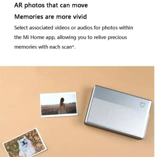 Xiaomi Pocket Photo Thermal Printer 1S Bluetooth Mini Wireless Ink-less Sticker