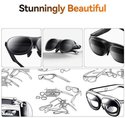 Rokid Max 2 AR Wearable Display Glasses - 215" Micro-OLED
