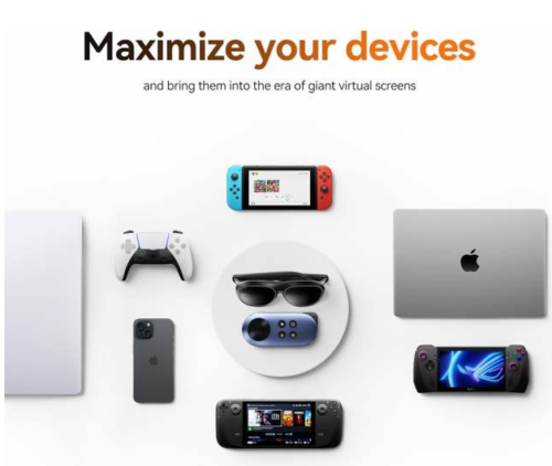 Rokid Max 2 AR Wearable Display Glasses - 215" Micro-OLED