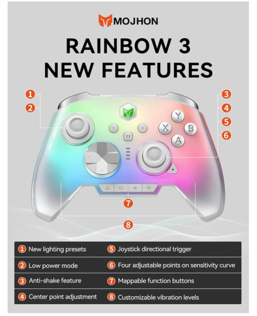 MOJHON (BIGBIGWON) Rainbow 3 Wireless Controller