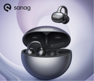 Sanag S6S Open-Ear Clip-On Earbuds, 3D Stereo Sound, Bluetooth Sport Headset