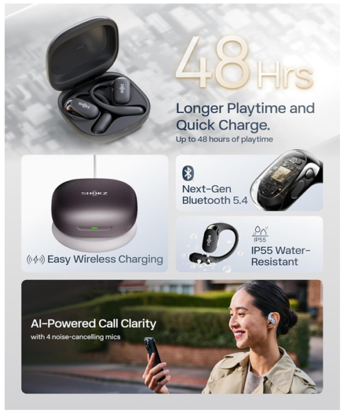 SHOKZ OPEN FIT 2+ Plus Open-Ear Earphones