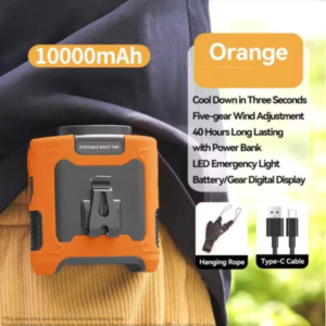 20000mAh Portable Neck Fan with Power Bank