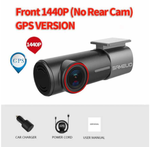 SAMEUO U700 QHD 1944P Front & Rear Dash Cam