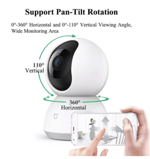 Xiaomi Mijia Smart IP Camera 2K 360 Angle Video CCTV WiFi Night Vision Security
