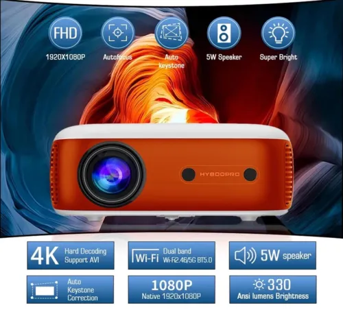 HY800 PRO Netflix Officially Licensed Android 13 Projector