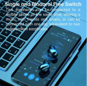 Mini N21 TWS Earbuds, Touch Control, LED Display, Invisible Fit
