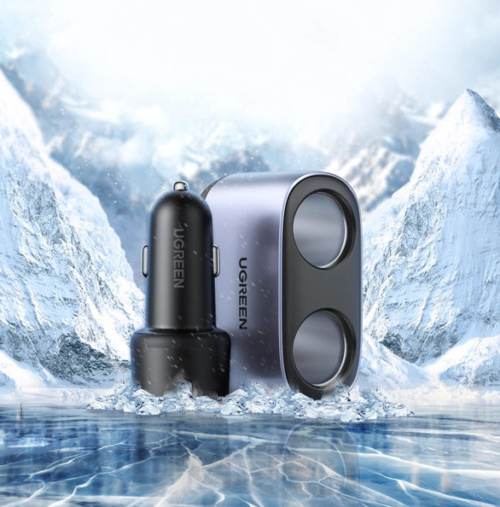 UGREEN CD252 120W Car Charger Ports and Dual Expansion Ports