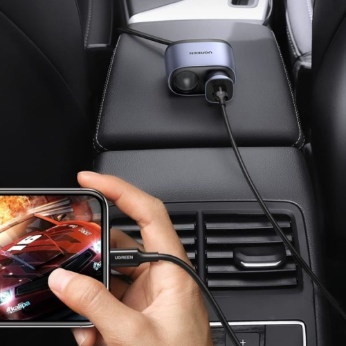 UGREEN CD252 120W Car Charger Ports and Dual Expansion Ports