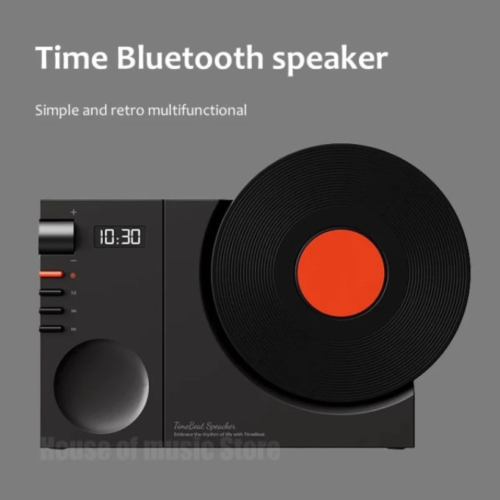 Retro Bluetooth Speaker with Clock & Subwoofer