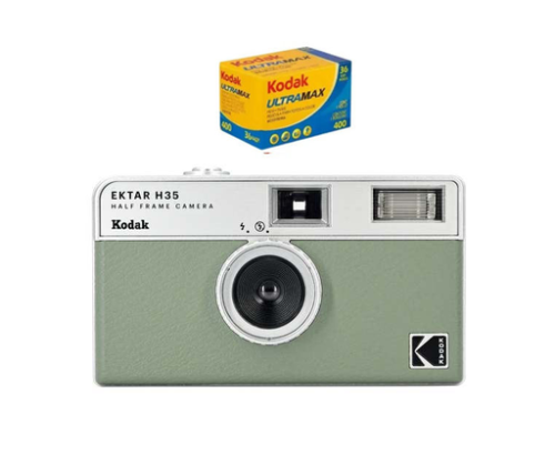 KODAK EKTAR H35 Half Frame Camera 35mm  Reusable Film Camera With Flash