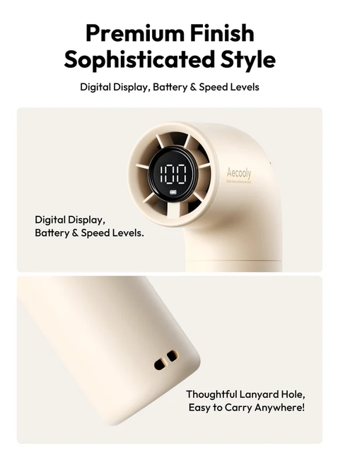 Aecooly Aero Handheld Fan Mini Body Mega Wind