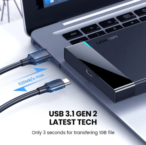 UGREEN 2.5 Inch SATA HDD SSD Enclosure USB-C 6Gbps