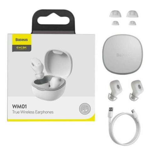 Baseus WM01 Bluetooth 5.0 Earbuds TWS Wireless Earphones with Microphone Headphones