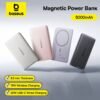 1 Baseus 5000mAh Magnetic Power Bank 15W Wireless 20W Wired Charging Thin Card-Sized Slim Portable Charger