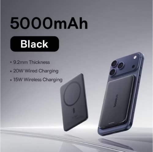 2 Baseus 5000mAh Magnetic Power Bank 15W Wireless 20W Wired Charging Thin Card-Sized Slim Portable Charger