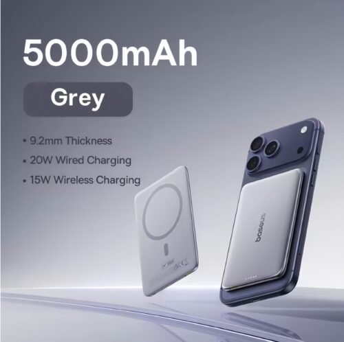 3 Baseus 5000mAh Magnetic Power Bank 15W Wireless 20W Wired Charging Thin Card-Sized Slim Portable Charger