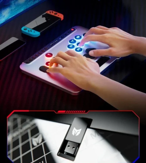 MOJHON Fight Master Wireless Arcade Controller For PC / Switch 1 2 / Android