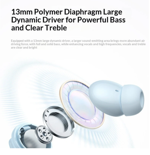 QCY T13PRO TWS bluetooth 6.0 Headset Wireless ANC Earphone