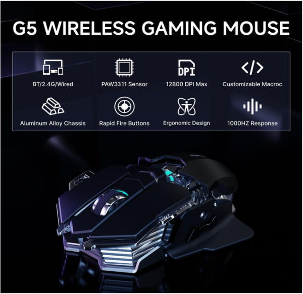EWEADN G5 Tri-Mode Gaming Mouse