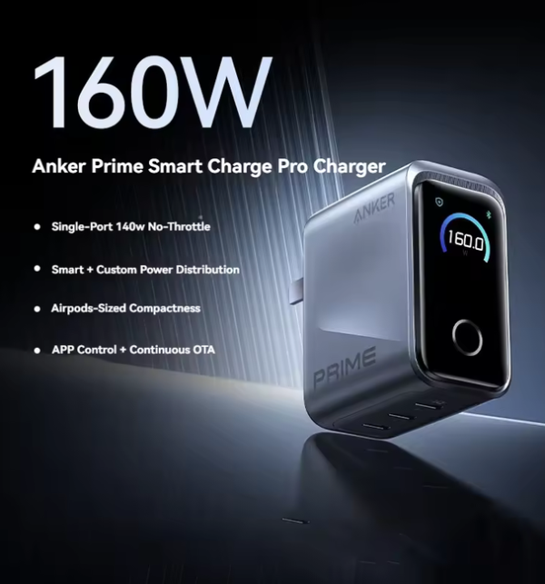 Anker Prime 160W Charger PD3.1 Fast Charging Phone Charger