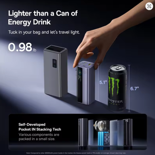 Baseus EnerGeek GR11 Power Bank with Retractable Cable