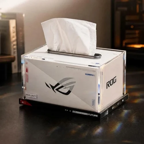 Original ROG 20th Anniversary Rectangle PC Transparent Magnetic Tissue Box Cover